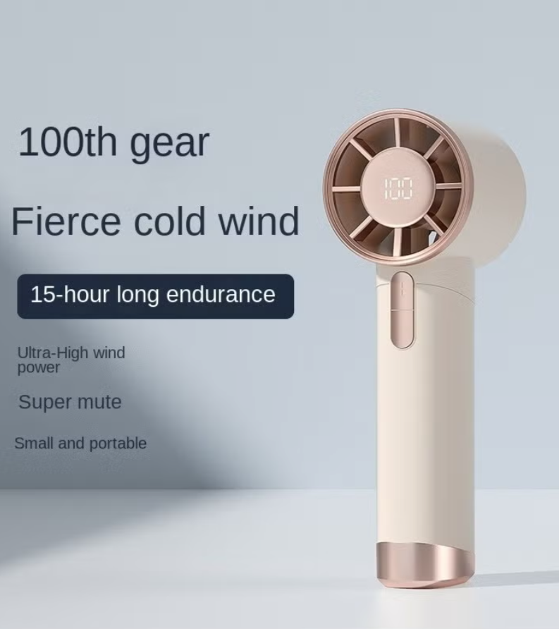 Handheld Mini Fan Battery Operated Small Personal Portable Fan Speed Adjustable USB Rechargeable Fan
