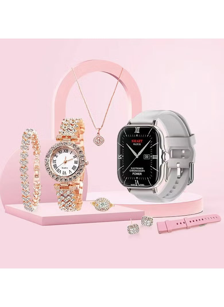 A58 PLUS smartwatch set. Silver 2.02-inch HD display large screen NFC support